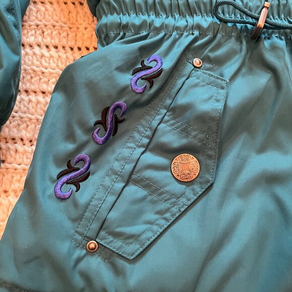 Skiing Passport Innsbruck Vintage Teal Snow Skiing or Boarding Jacket Small - Picture 8 of 12